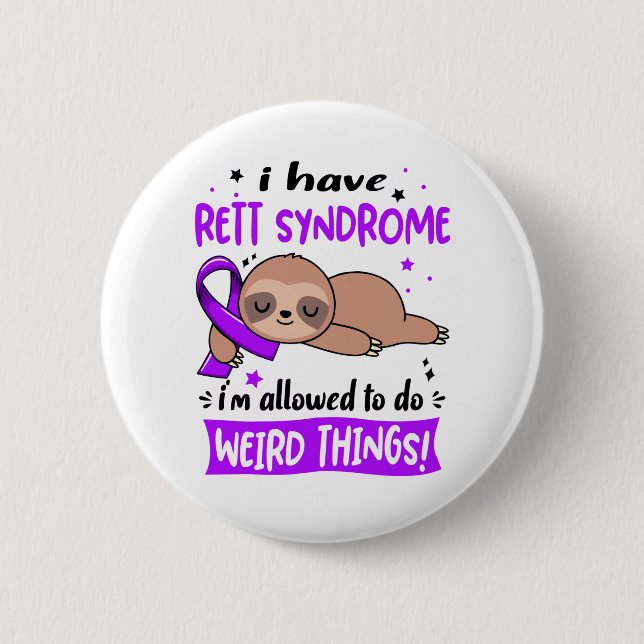 Rett Syndrome Awareness Month Ribbon Gifts Knapp (Framsida)