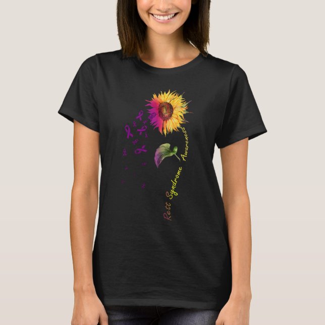 Rett Syndrome Awareness Solros T Shirt (Framsida)