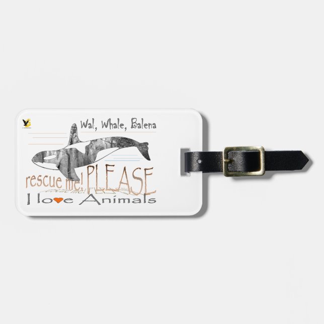 Rette mich der Wal Bagagebricka (Horisontell Framsida)