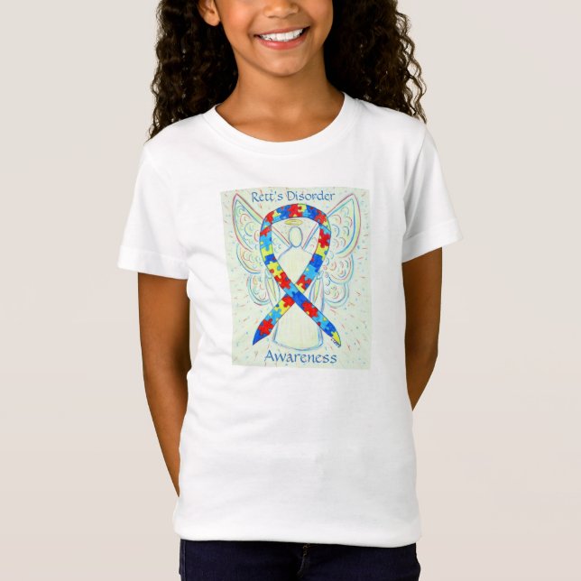 Rett's Disorder Awareness Puzzle Ribbon Shirt T (Framsida)