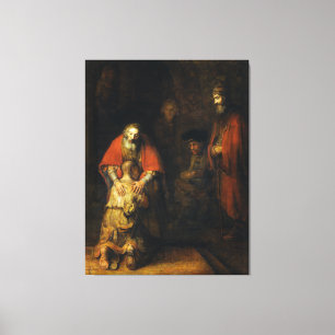 Retur av den Prodigal sonen av Rembrandt Canvastryck