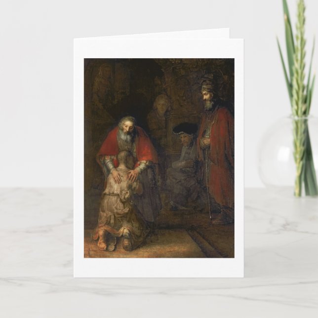Retur av den Prodigal sonen, c.1668-69 Kort (Framsida)