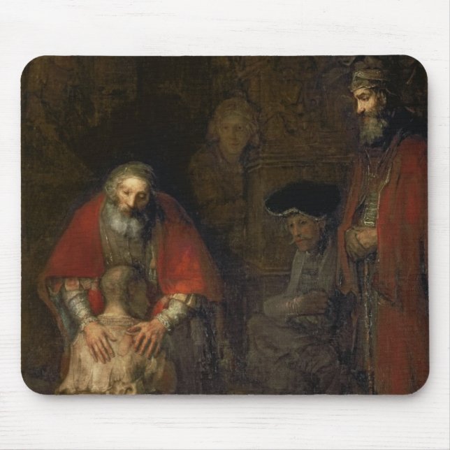 Retur av den Prodigal sonen, c.1668-69 Musmatta (Framsidan)