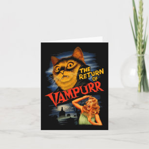Retur av Vampurr Funny Cat Kort