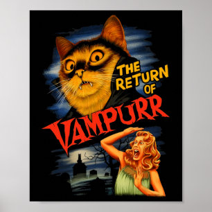 Retur av Vampurr Funny Cat Poster