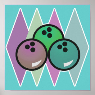 Retur-bowlingbollar Poster