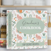 Retur för blommigt av mormas-kokboksrecept i mönst