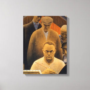 Retur från Böhmen av Grant Wood Canvastryck