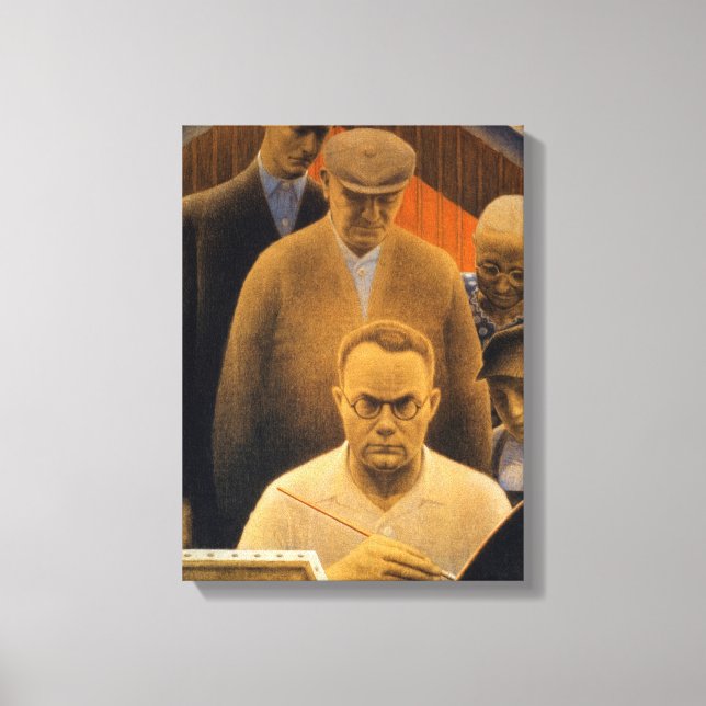 Retur från Böhmen av Grant Wood Canvastryck (Framsida)