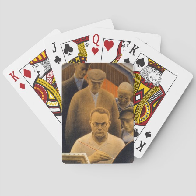 Retur från Böhmen av Grant Wood Casinokort (Baksidan)