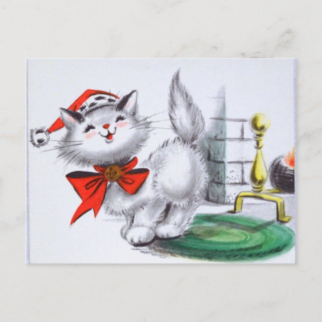 Retur julkatt helg vykort (Framsida)