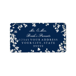 Retur Mailing Adress Baby's Bandeand Blommigt Wand Adressetikett