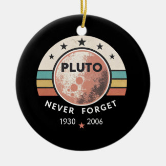Retur-pluto-aldrig glömma julgransprydnad keramik