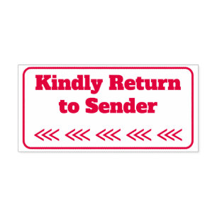 "Retur till sender" Rubber Frimärke Självfärgande Stämpel