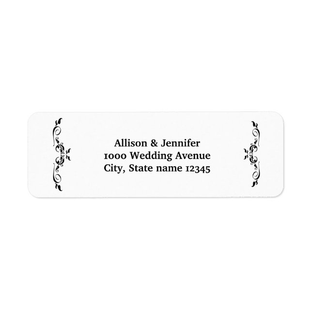 Retur, trådlös design, Adress Returadress Etikett (Framsidan)