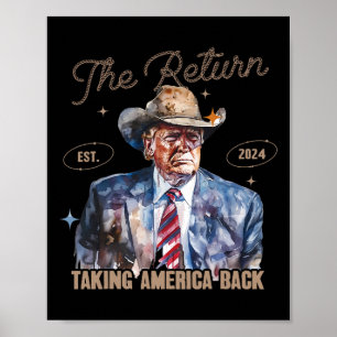 Retur Western Cowboytrump 2024 Ta America Ba Poster