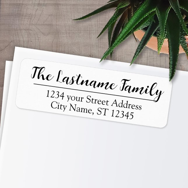 Returadress Anpassningsbar Family Namn Boulevard-s Returadress Etikett (Personalized Return Address Labels)