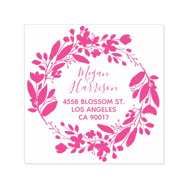 Returadress av blommigt för andningsomskärelse Fuc Självfärgande Stämpel (Design)