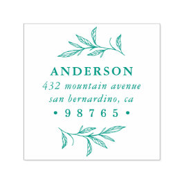 Returadress av botaniskt Vild Självfärgande Stämpel