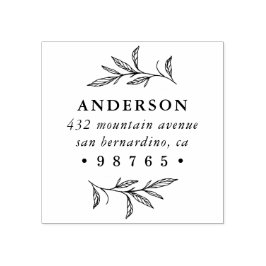 Returadress av botaniskt Vild Stämpel