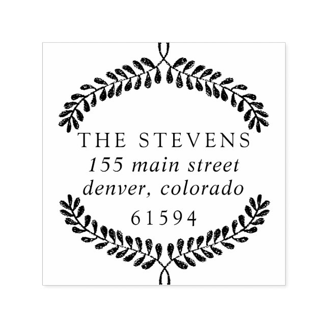 Returadress av butterum och plommon Frimärke Självfärgande Stämpel (Design)