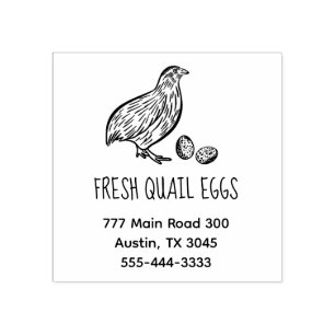 Returadress av färska Quail Eggs Stämpel