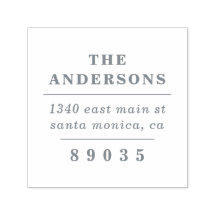 Returadress av fetstilt Elegant med minimal familj