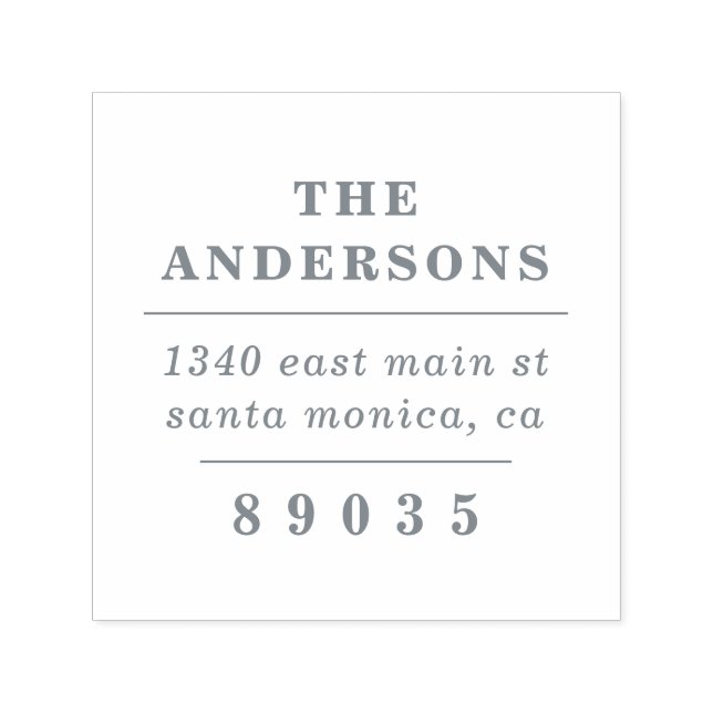 Returadress av fetstilt Elegant med minimal familj Självfärgande Stämpel (Design)