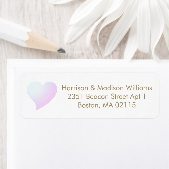 Returadress av ljusblå rosa anpassningsbar i  etikett (Insitu)