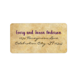 Returadress av medeltida Renaissance Adressetikett