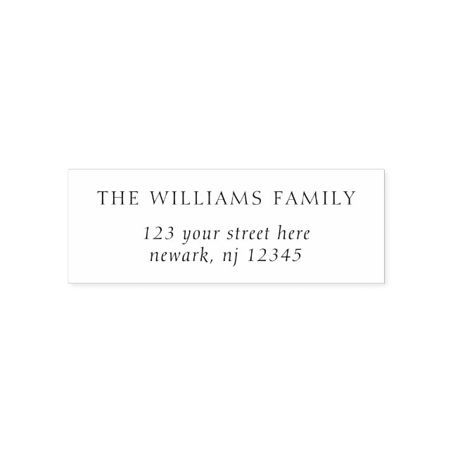 Returadress av minimalistisk Elegant Självfärgande Stämpel (Design)