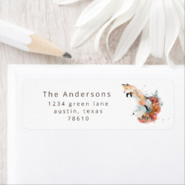 returadress av mystisk rävskog etikett