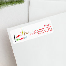 returadress av reflekterande färgad Helgdag