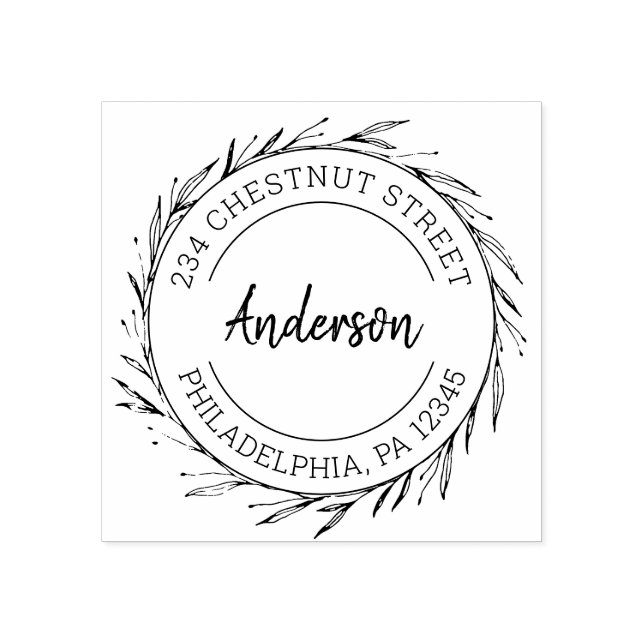 Returadress av rustiskt andetag stämpel (Tryck)