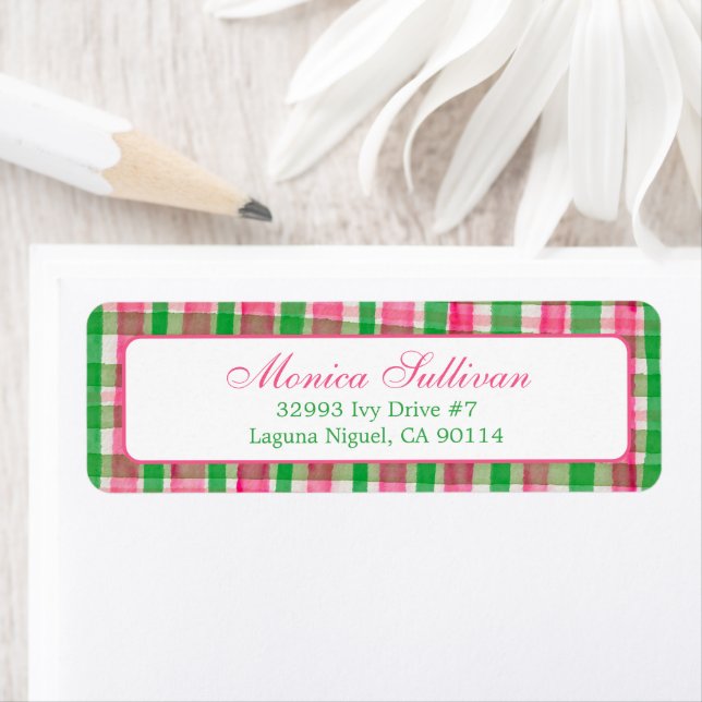 Returadress av vattenfärg Play-julens ANPASSNINGSB Etikett (Insitu)