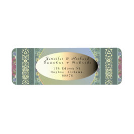 Returadress Bröllop par Wildblomsetikett Returadress Etikett