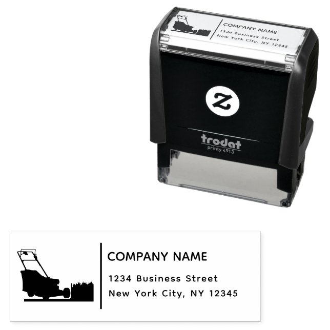 Returadress Business Gräsmatta Mower Gardener Gras Självfärgande Stämpel (In Situ)