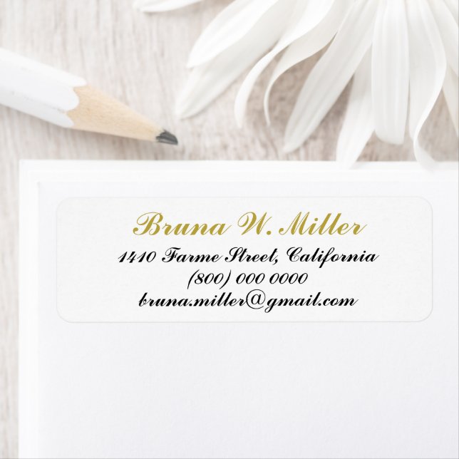 Returadress Commercial Font Script Calligraphy Etikett (Insitu)