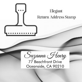 Returadress_elegant handskrift självfärgande stämpel