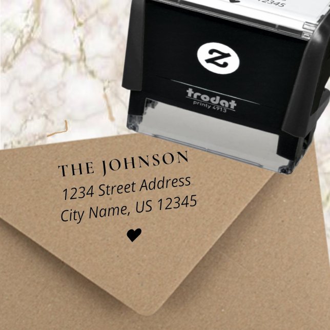 Returadress Elegant - minimalistiskt skript Namn Självfärgande Stämpel (Skapare uppladdad)