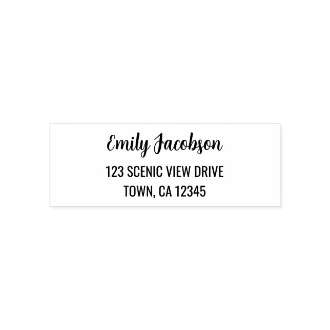 Returadress | Elegant Modern Calligraphy-skript Självfärgande Stämpel (Design)