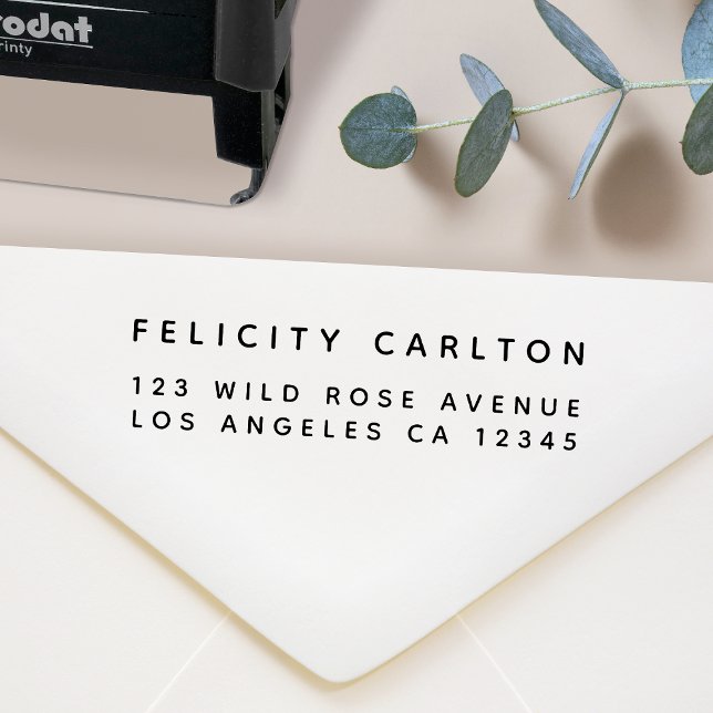 Returadress | Enkel, minimal modern Snyggt Självfärgande Stämpel (Skapare uppladdad)