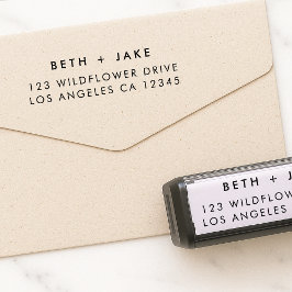 Returadress | Enkel, minimalistisk modern par Självfärgande Stämpel