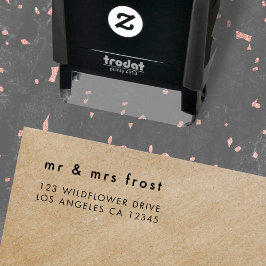 Returadress | Enkel, minimalistisk modern par Självfärgande Stämpel