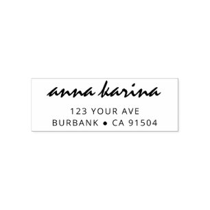 Returadress enkel Modern Minimal Script Namn Självfärgande Stämpel