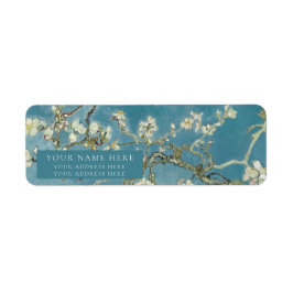 RETURADRESS-ETIKETT: Van Gogh : ALMOND BLOMMAR Returadress Etikett