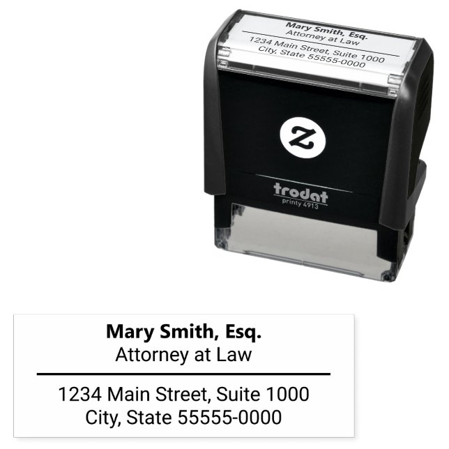 Returadress för advokatens Professionell i Namn Självfärgande Stämpel (In Situ)