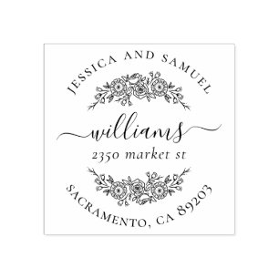 Returadress för andning med par typografi stämpel