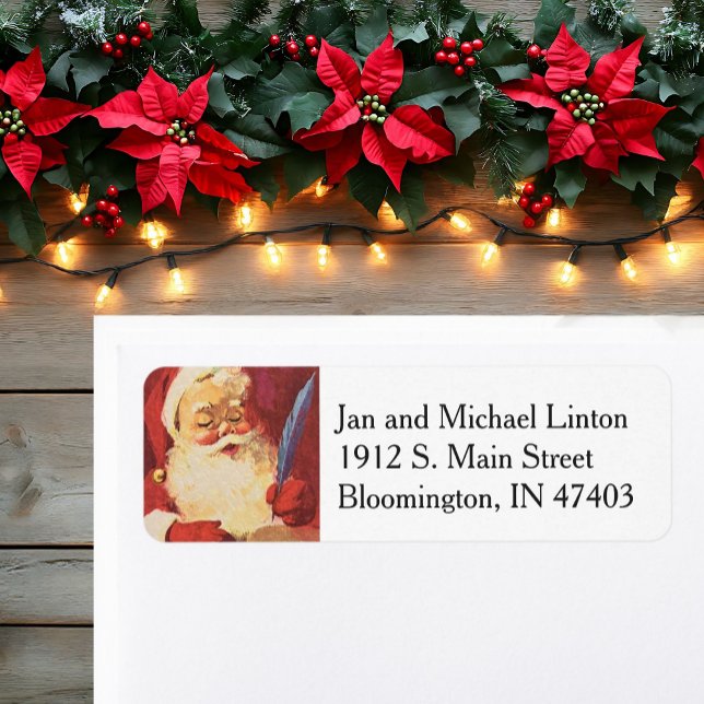 Returadress för anpassning av julstämningen i jult etikett (Skapare uppladdad)