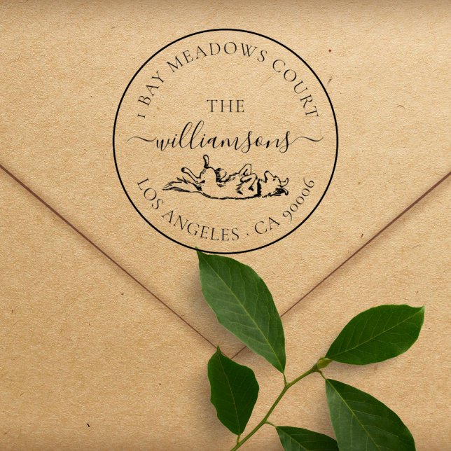 Returadress för Anpassningsbar av Elegant för Cute Stämpel (Skapare uppladdad)